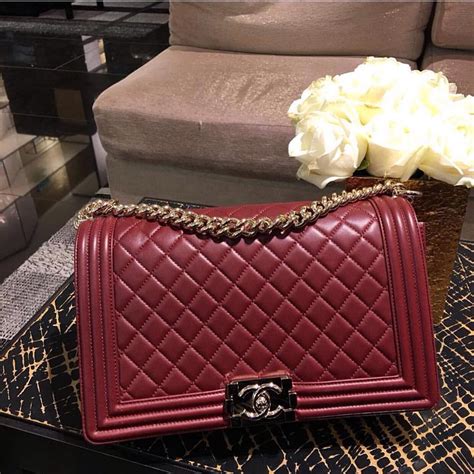 chanel le boy burgundy wallet|chanel bags for boys.